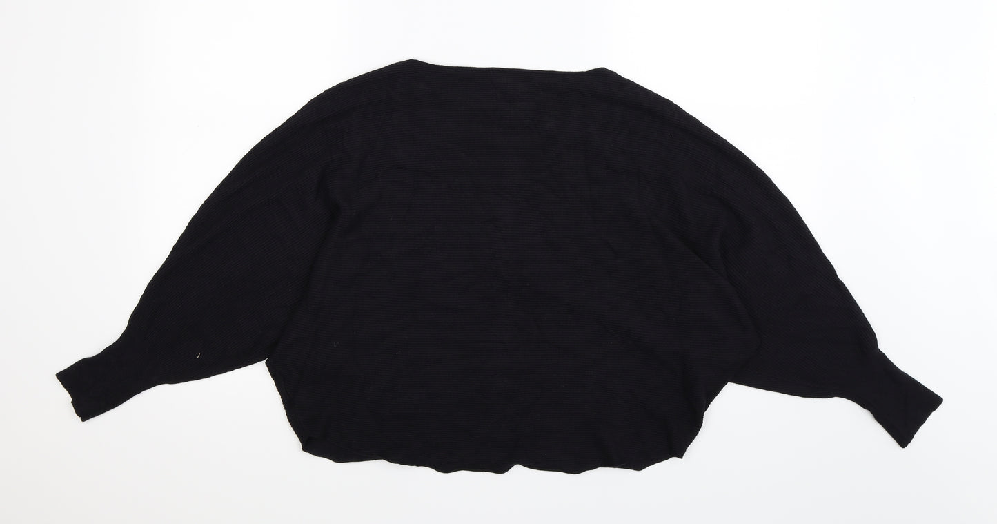 Preworn Womens Black  Knit Pullover Jumper Size M