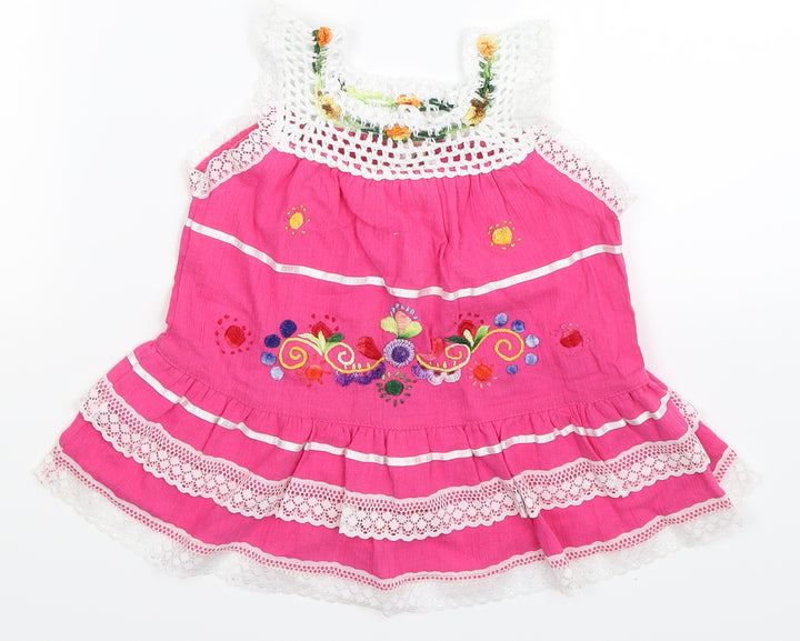 Preworn Girls Pink   Fit & Flare  Size 2 Years