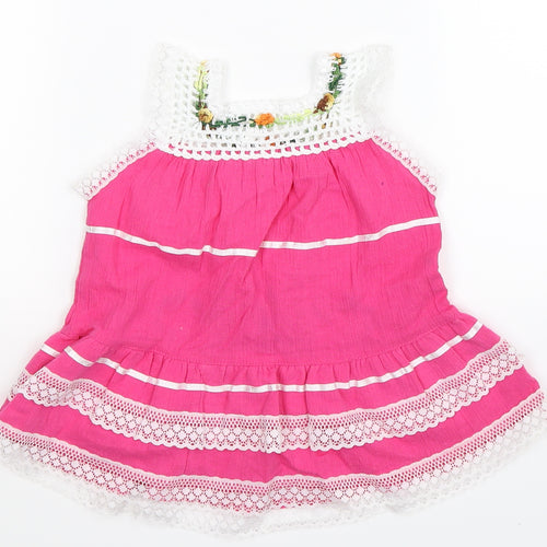 Preworn Girls Pink   Fit & Flare  Size 2 Years