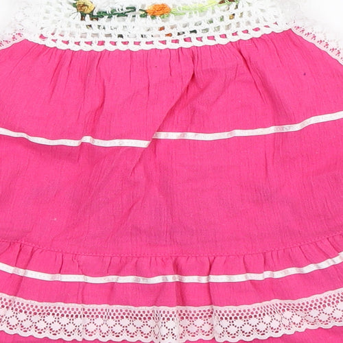 Preworn Girls Pink   Fit & Flare  Size 2 Years