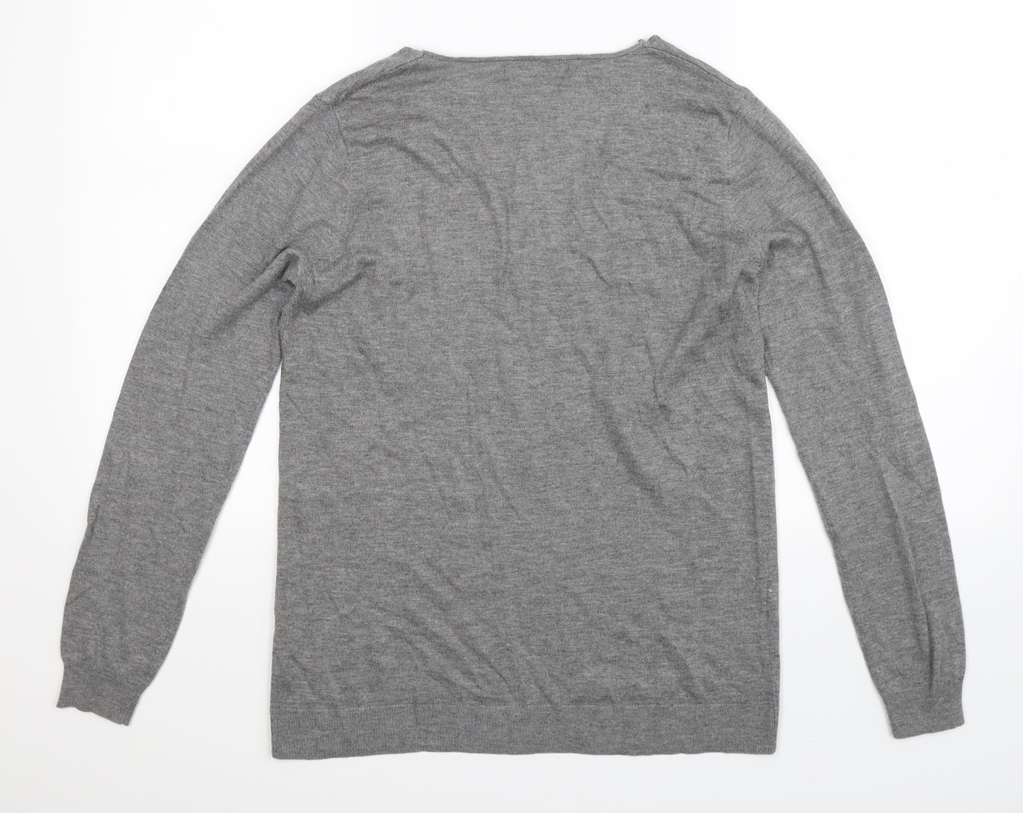 Mango Womens Grey  Knit Pullover Jumper Size M