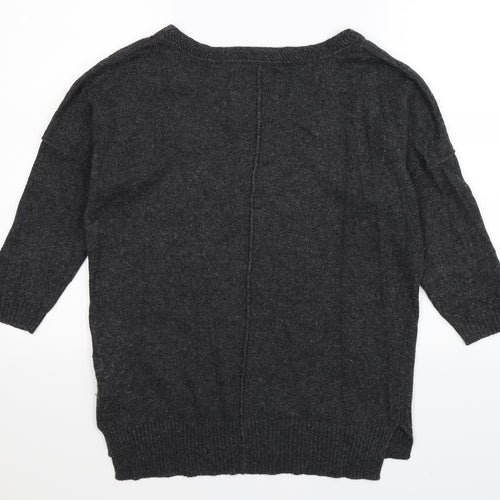 H&M Womens Grey  Knit Pullover Jumper Size XS