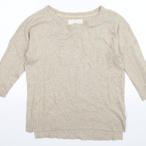 H&M Womens Beige  Knit Pullover Jumper Size XS