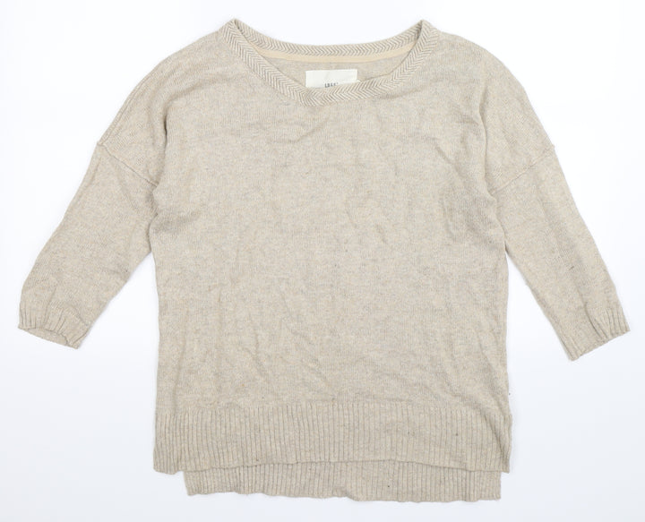 H&M Womens Beige  Knit Pullover Jumper Size XS