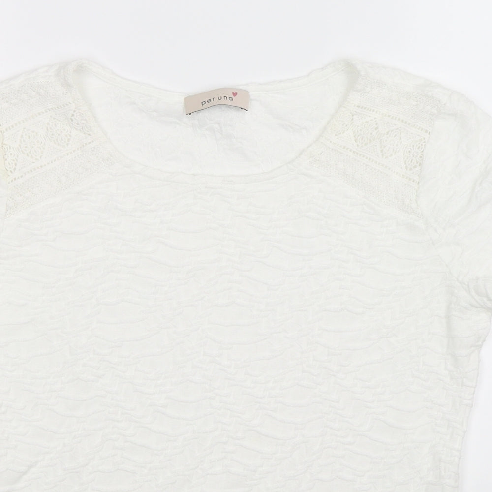 Marks and Spencer Womens White   Basic T-Shirt Size 10