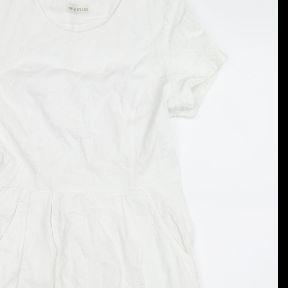 Whistles Womens White   Fit & Flare  Size 12