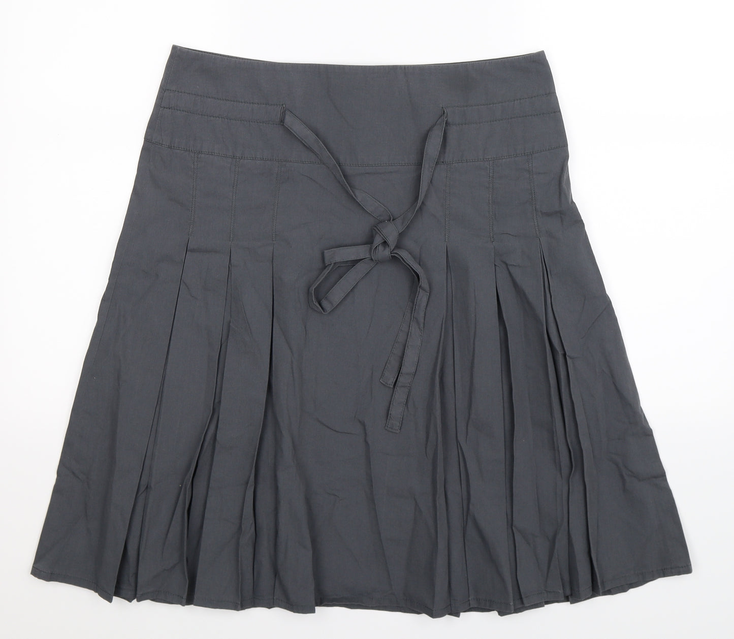 Marks and Spencer Womens Grey   Pleated Skirt Size 12