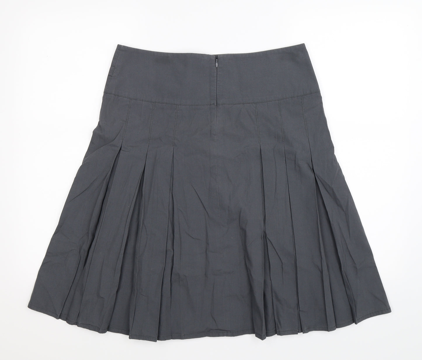 Marks and Spencer Womens Grey   Pleated Skirt Size 12