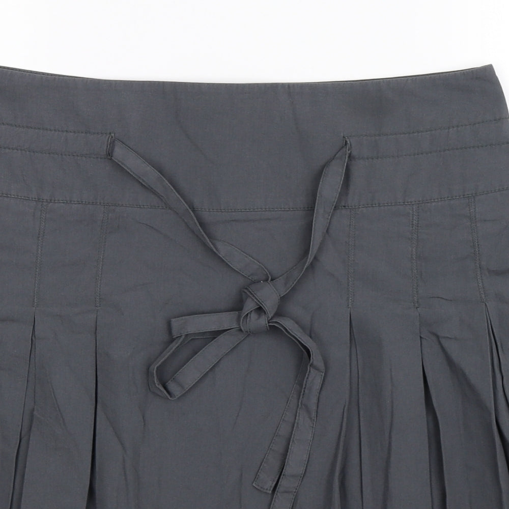 Marks and Spencer Womens Grey   Pleated Skirt Size 12