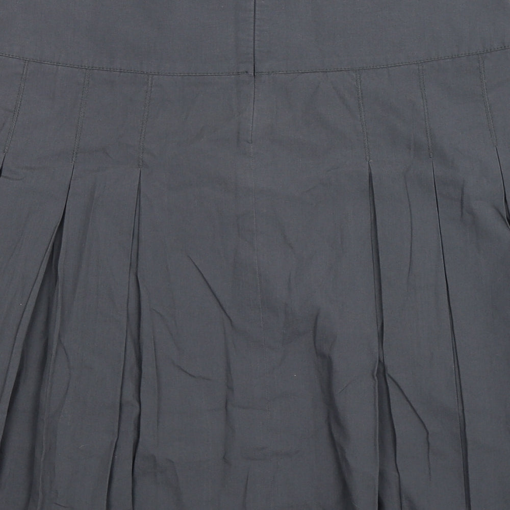 Marks and Spencer Womens Grey   Pleated Skirt Size 12