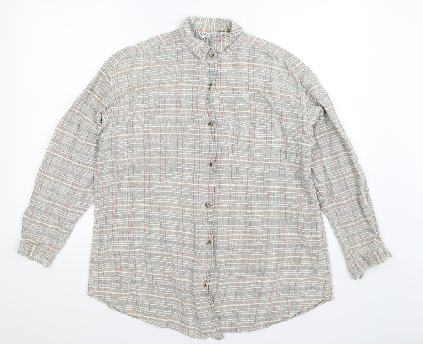 Sasperilla Womens Multicoloured Check  Basic Button-Up Size M