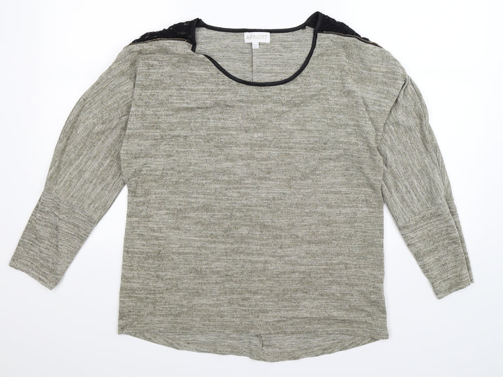 Apricot Womens Beige  Knit Pullover Jumper Size 14