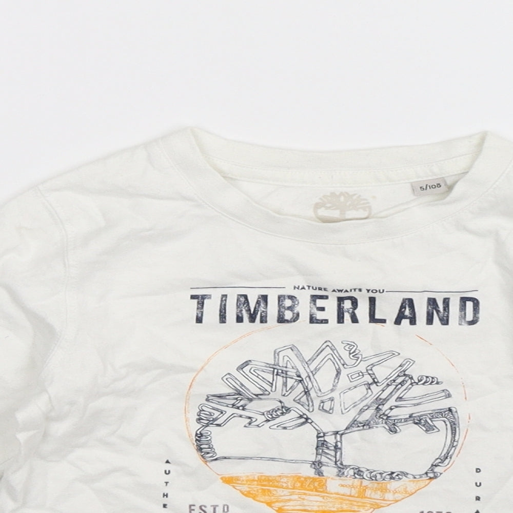 Timberland Boys White   Basic T-Shirt Size 5 Years