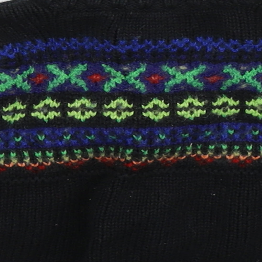Ralph Lauren Boys Black Geometric Knit Cardigan Jumper Size 6-9 Months