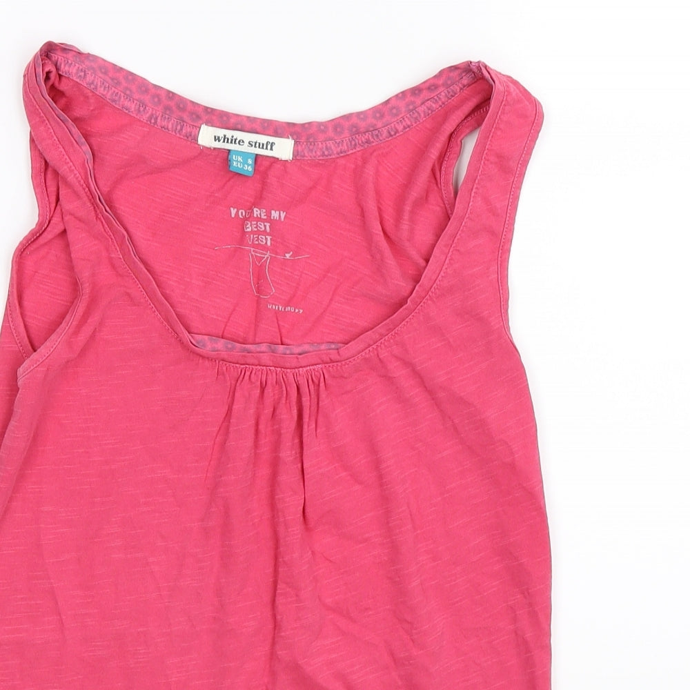 White Stuff Womens Pink   Basic Tank Size 8