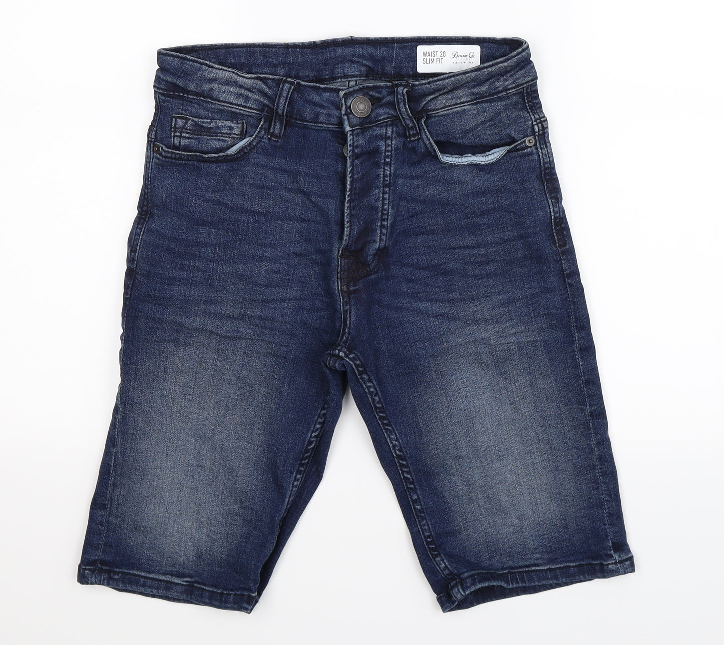 Denim Co Mens Blue  Denim Bermuda Shorts Size 28