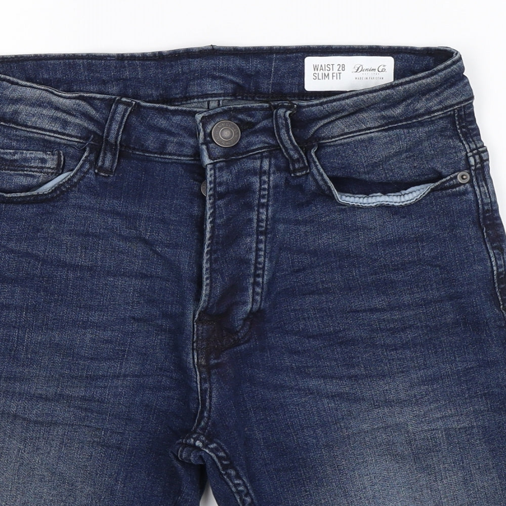 Denim Co Mens Blue  Denim Bermuda Shorts Size 28