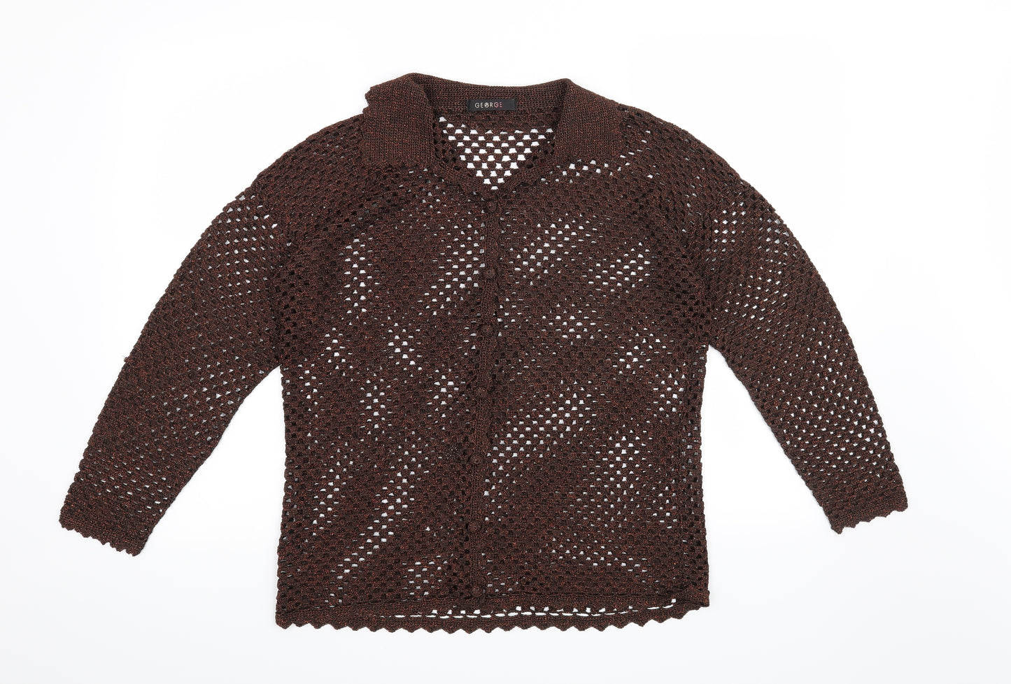 George Womens Brown   Cardigan Jumper Size 12