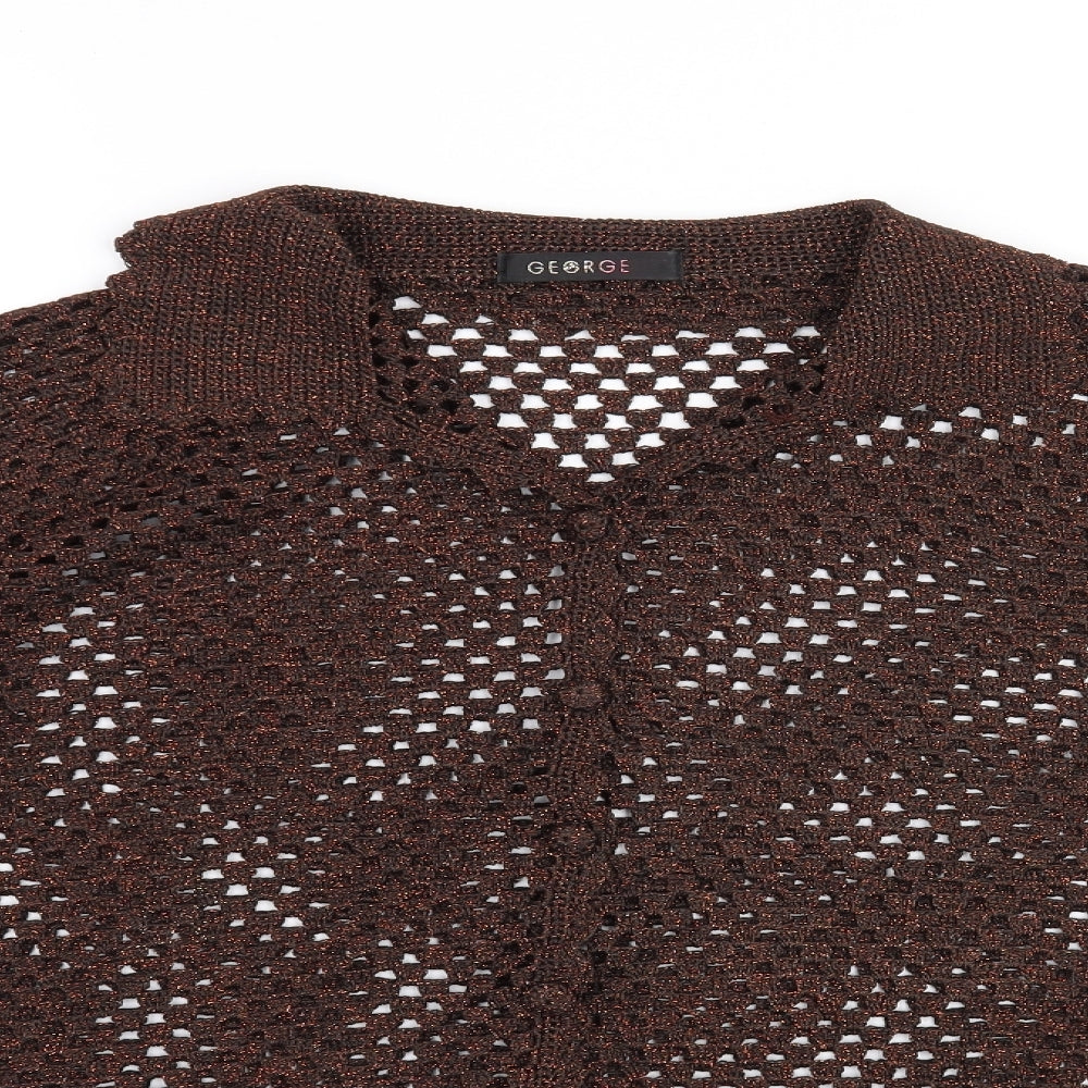 George Womens Brown   Cardigan Jumper Size 12