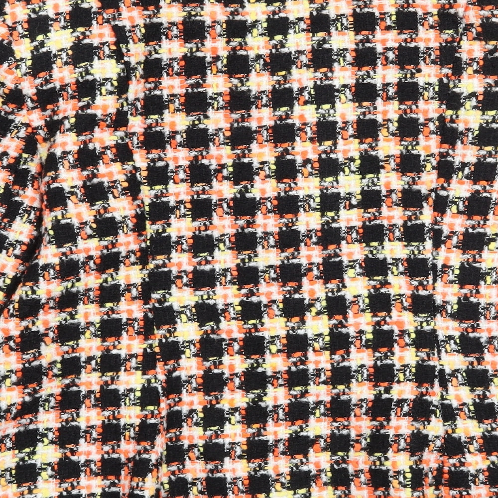 Preworn Womens Black Check  Jacket Blazer Size 14