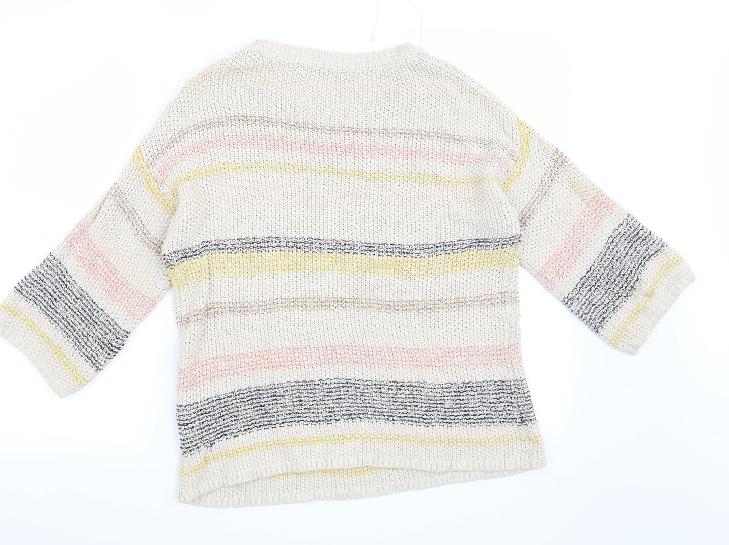 George Womens Beige Striped  Pullover Jumper Size 14