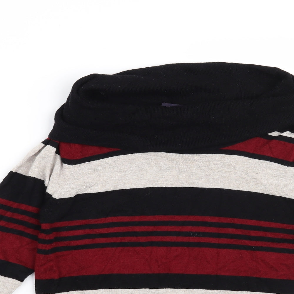 Marks and Spencer Womens Black Striped  Pullover Jumper Size 10