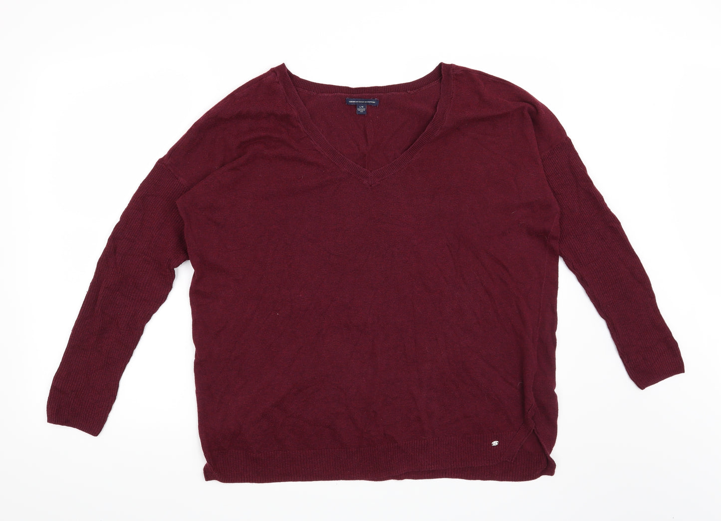American Eagle Outfitters Womens Red   Pullover Jumper Size L