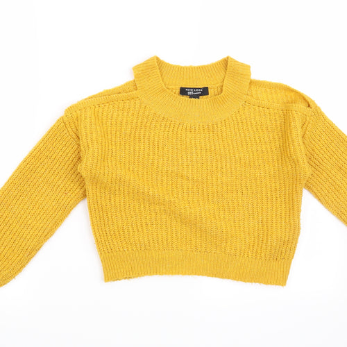 New Look Girls Yellow   Pullover Jumper Size 9 Years