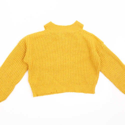 New Look Girls Yellow   Pullover Jumper Size 9 Years