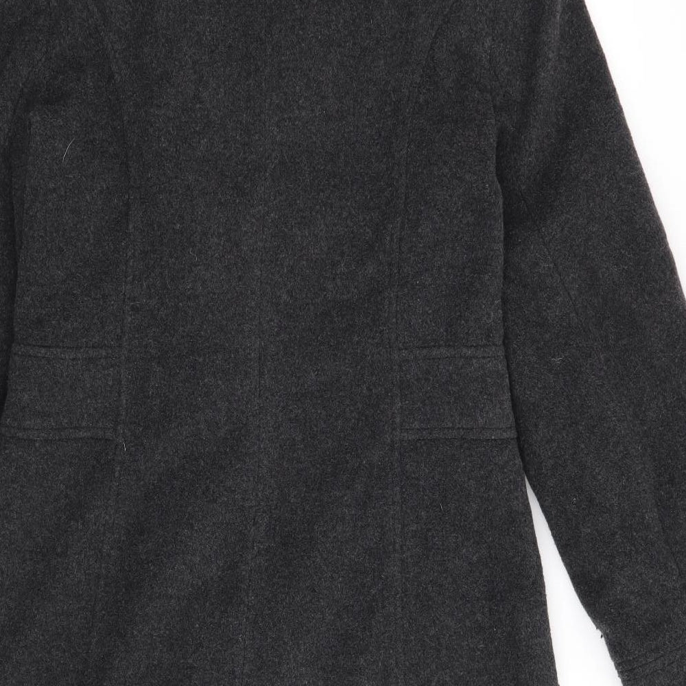 Laura Ashley Womens Grey   Overcoat Coat Size 12