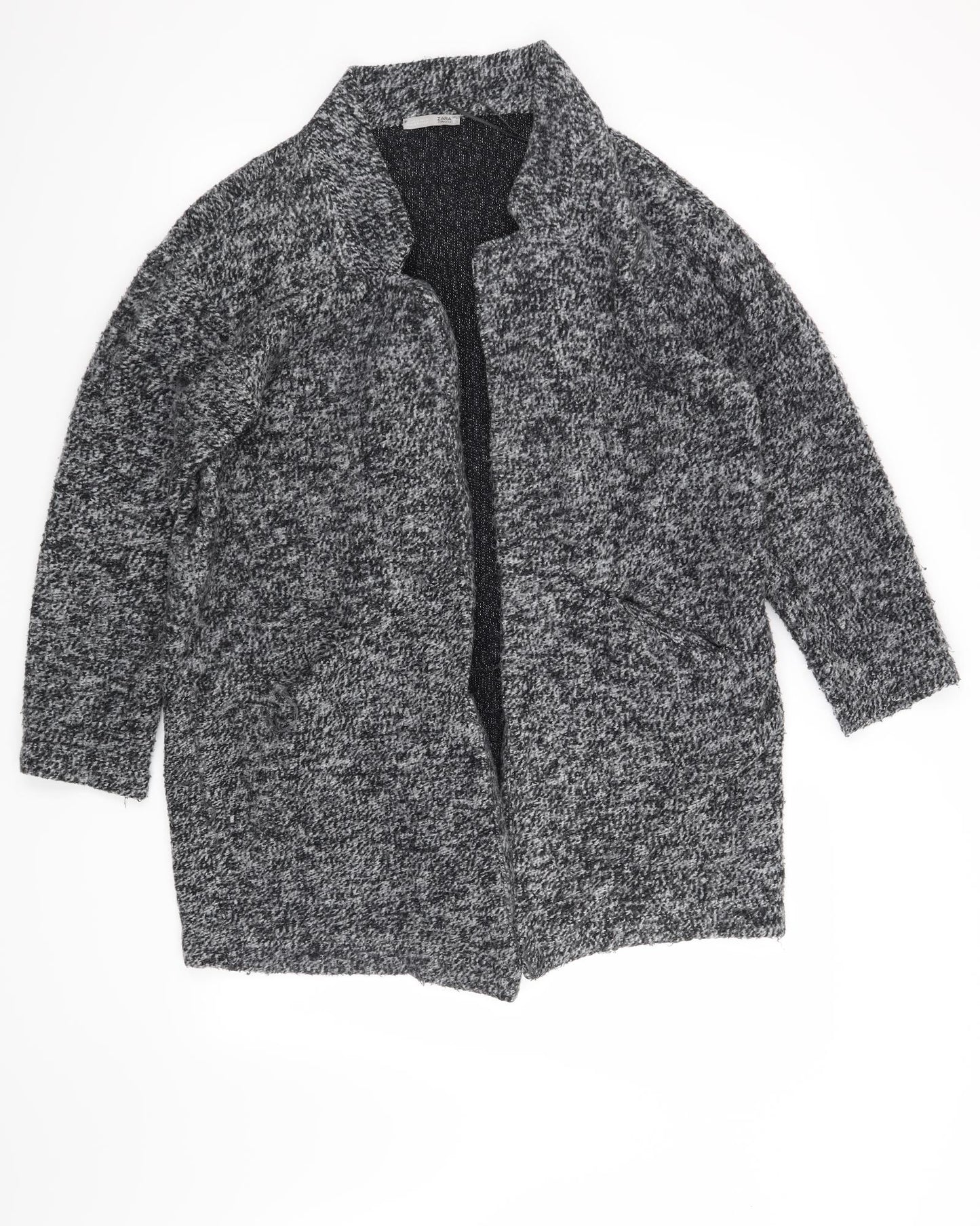 Zara Womens Grey   Overcoat Coatigan Size L