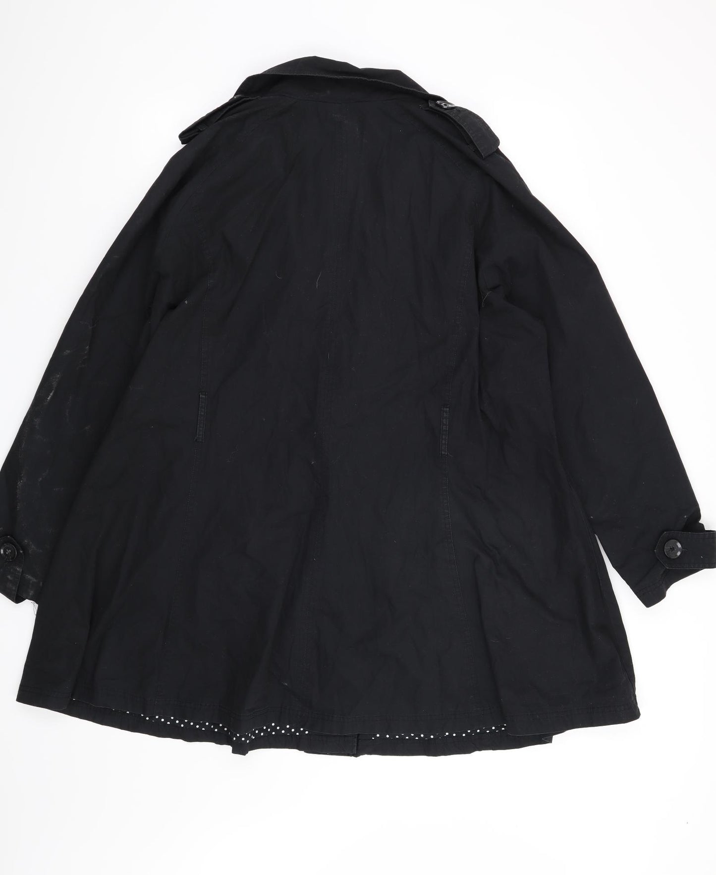 Yours Womens Black   Overcoat Coat Size 22