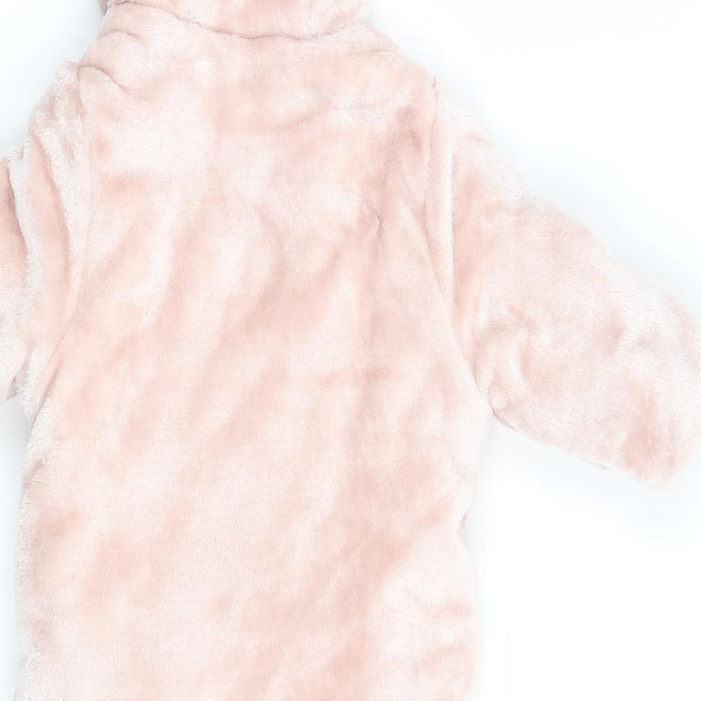 Fred & Flo Girls Pink   Overcoat Snowsuit Size 3-6 Months  - Unicorn
