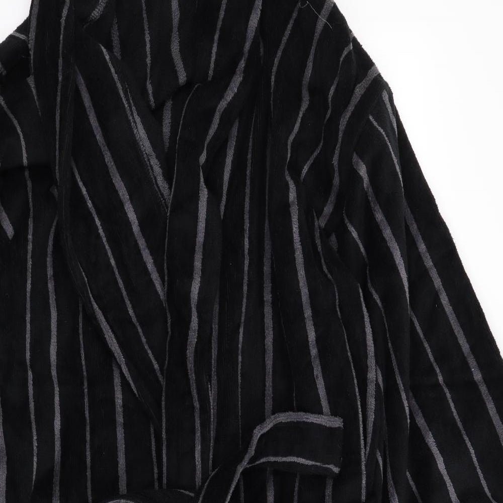 Burton Mens Black Striped   Robe Size L