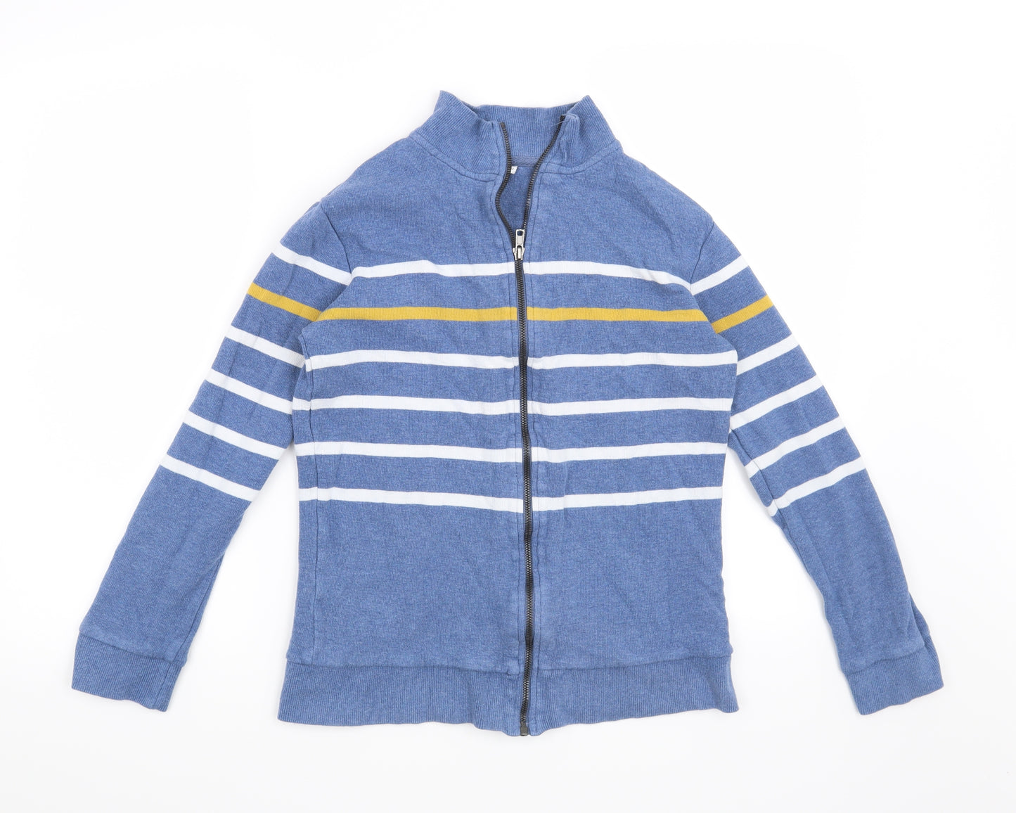 Marks and Spencer Boys Blue Striped  Full Zip Sweatshirt Size 13-14 Years