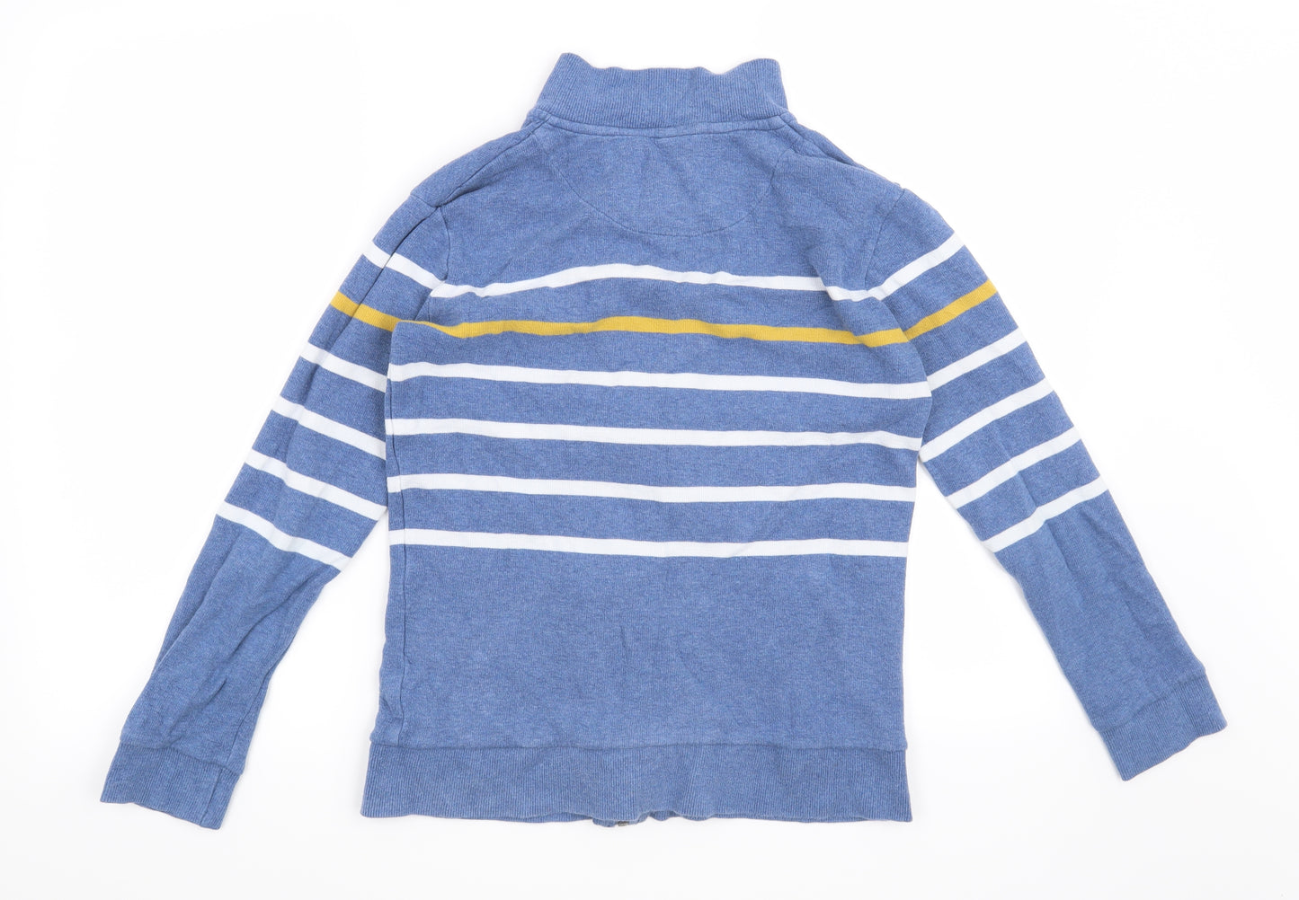 Marks and Spencer Boys Blue Striped  Full Zip Sweatshirt Size 13-14 Years