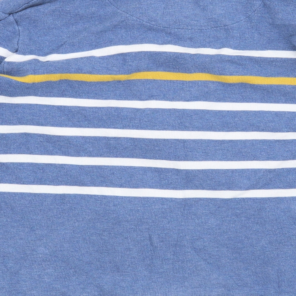 Marks and Spencer Boys Blue Striped  Full Zip Sweatshirt Size 13-14 Years