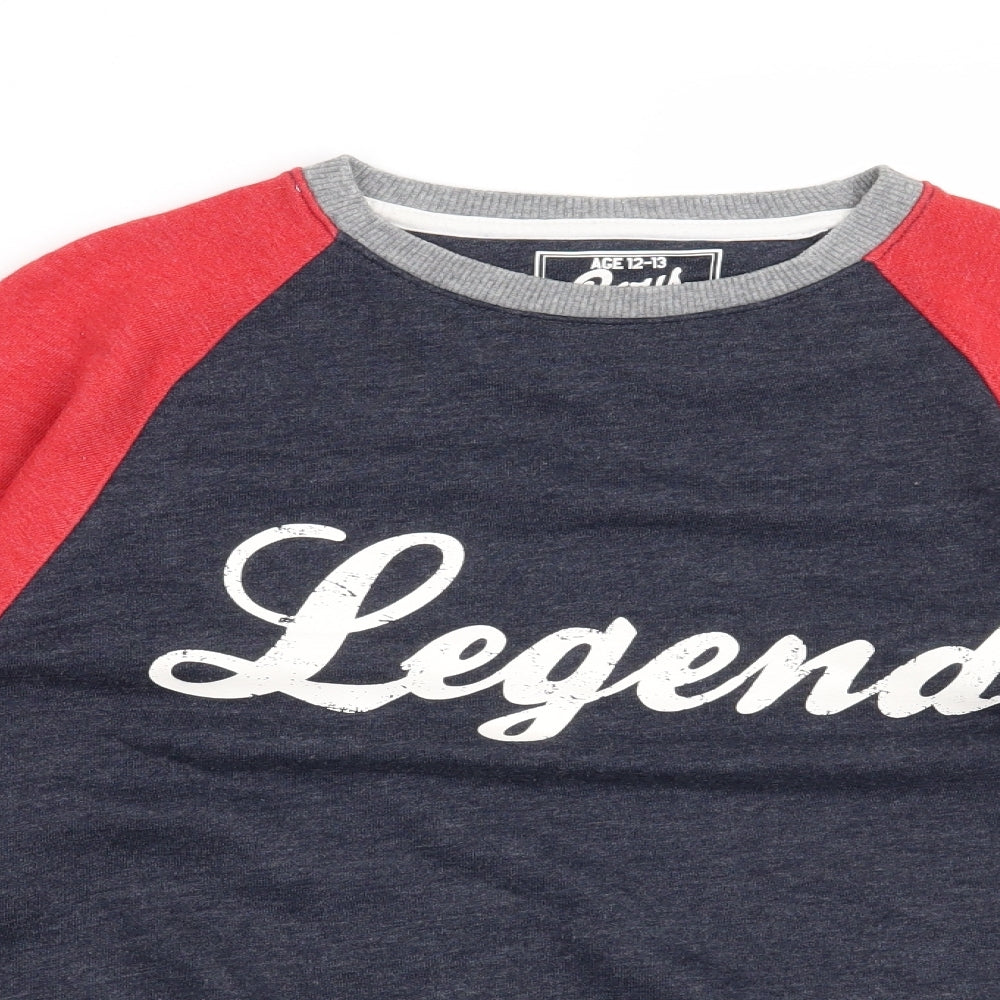 Matalan Boys Blue   Pullover Sweatshirt Size 12-13 Years  - Legend