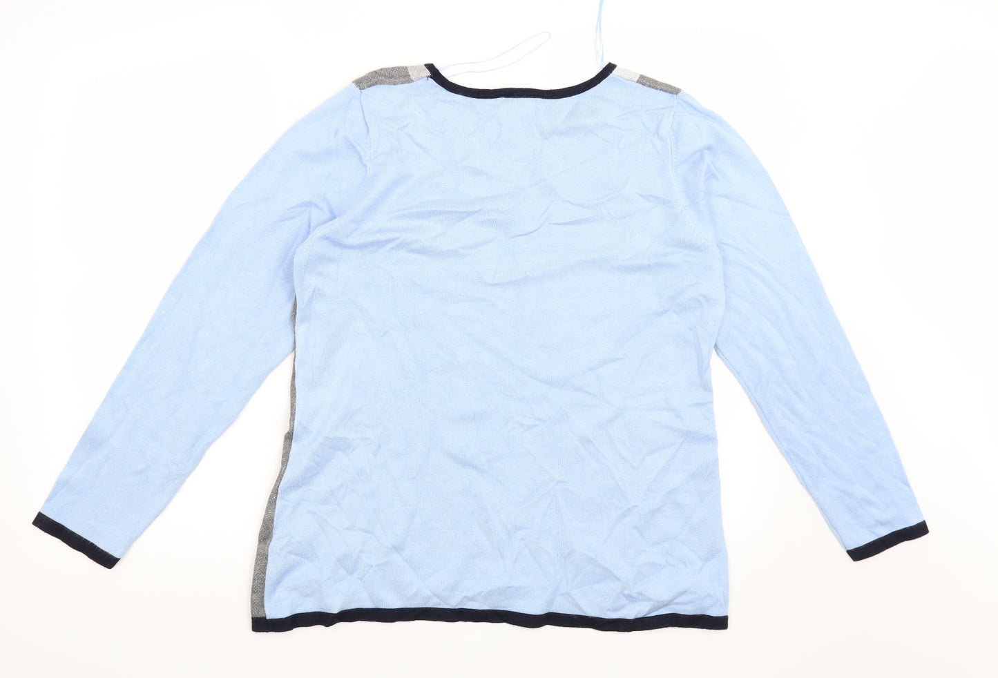 Anna Rose Womens Blue Striped  Pullover Jumper Size XL
