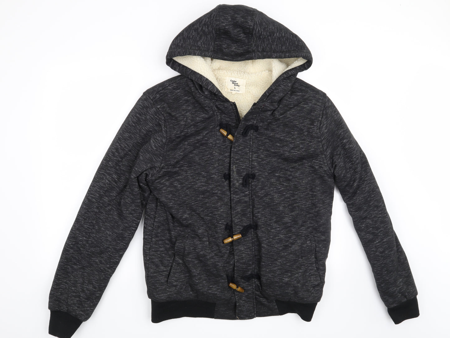 Cedar Wood State Mens Blue   Full Zip Hoodie Size L