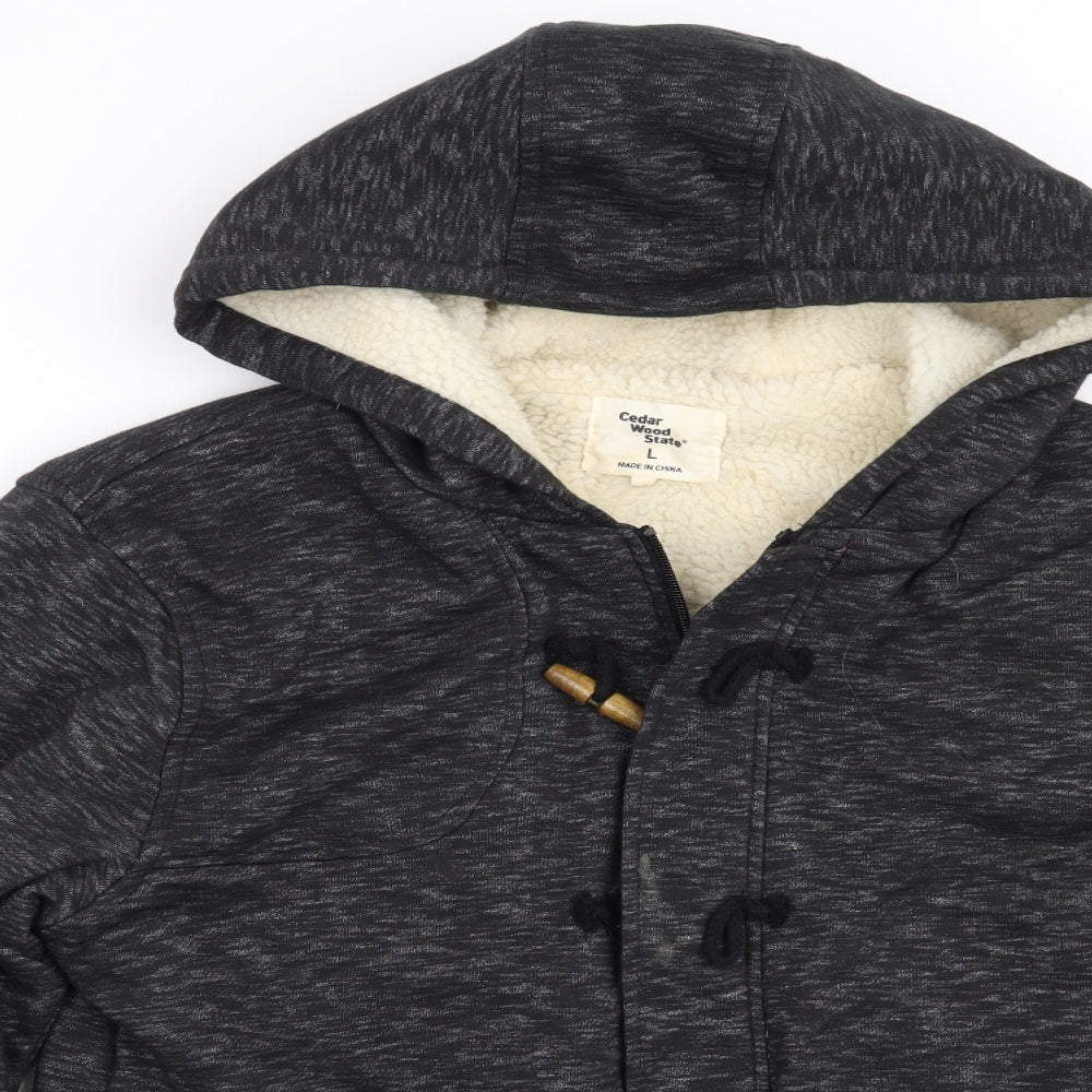 Cedar Wood State Mens Blue   Full Zip Hoodie Size L