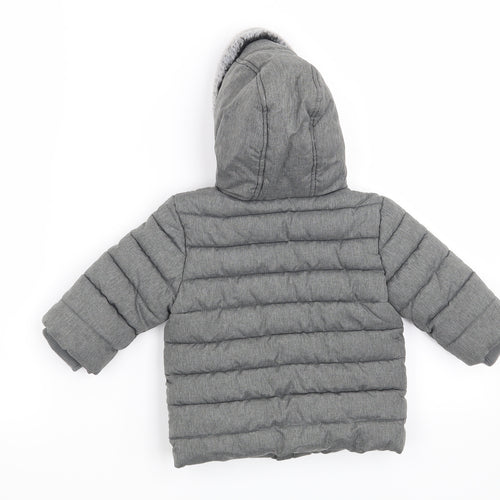 George Boys Grey   Overcoat Coat Size 3-6 Months
