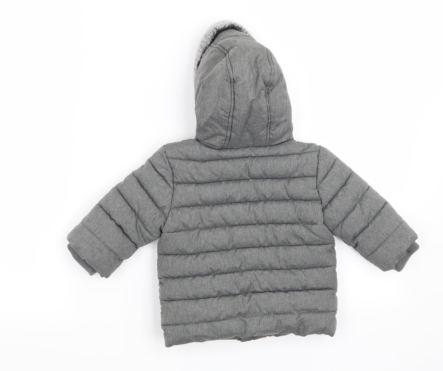 George Boys Grey   Overcoat Coat Size 3-6 Months