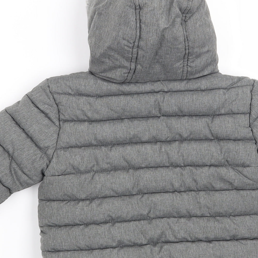 George Boys Grey   Overcoat Coat Size 3-6 Months