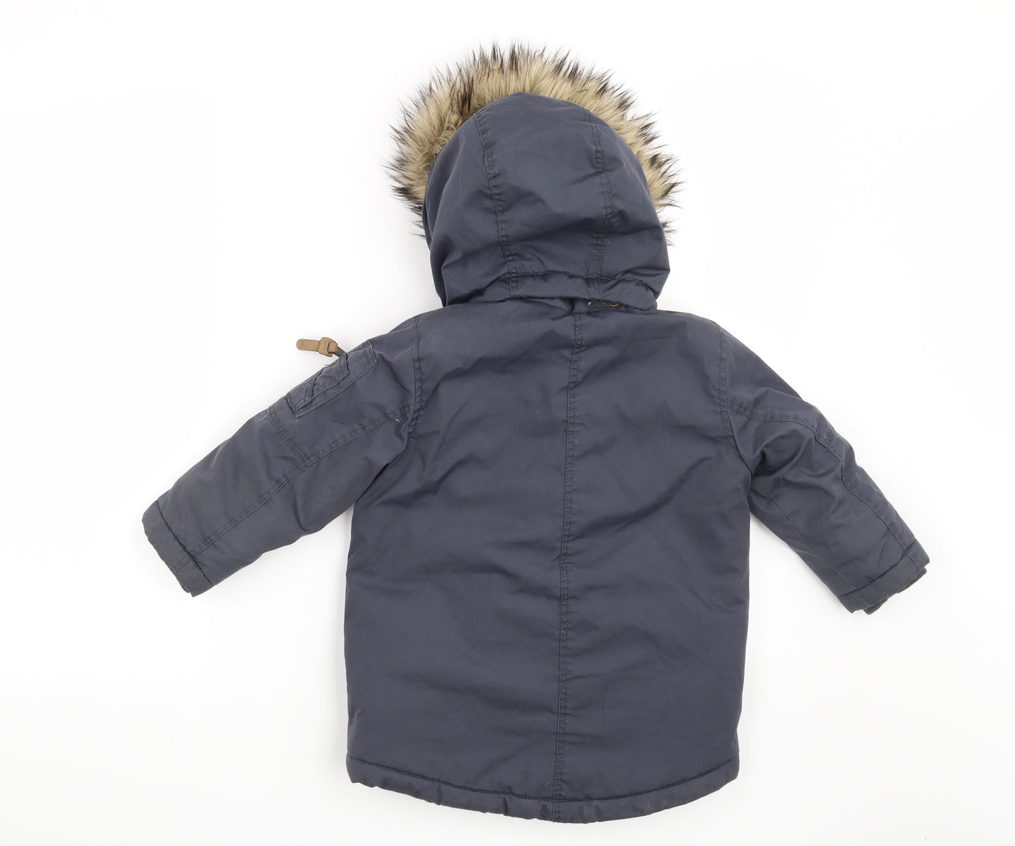 H&M Boys Blue   Overcoat Coat