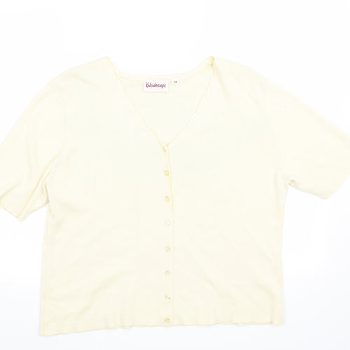 Kaleidoscope Womens Beige   Cardigan Jumper Size 18