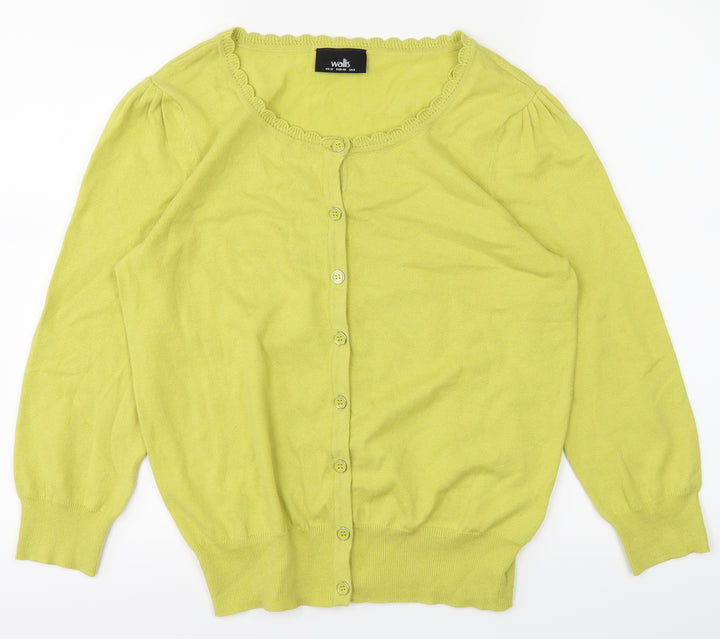 Wallis Womens Yellow Basic T-Shirt Size 12