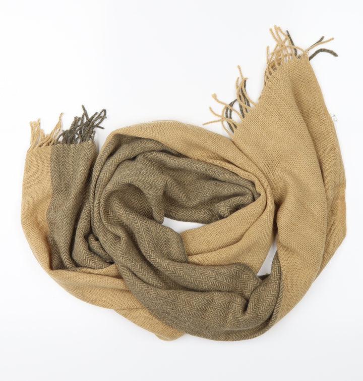 Preworn Unisex Brown Knit Scarf
