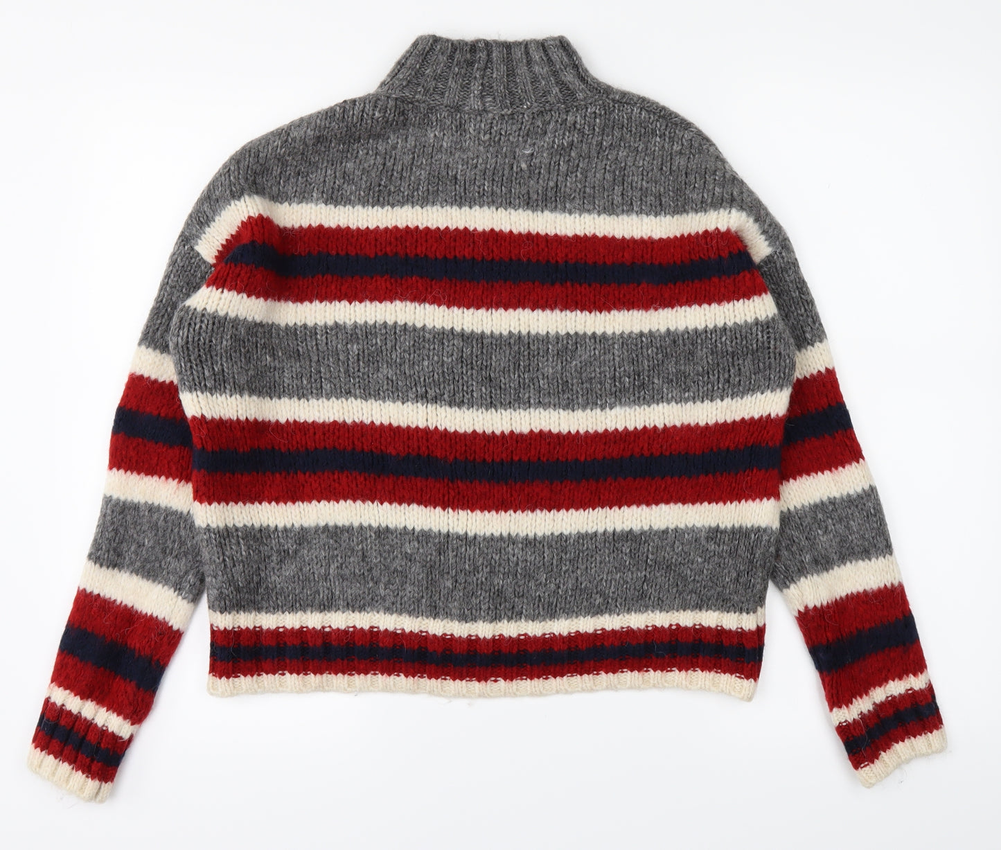 Primark Womens Grey Striped  Pullover Jumper Size S