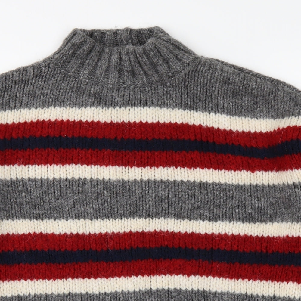 Primark Womens Grey Striped  Pullover Jumper Size S